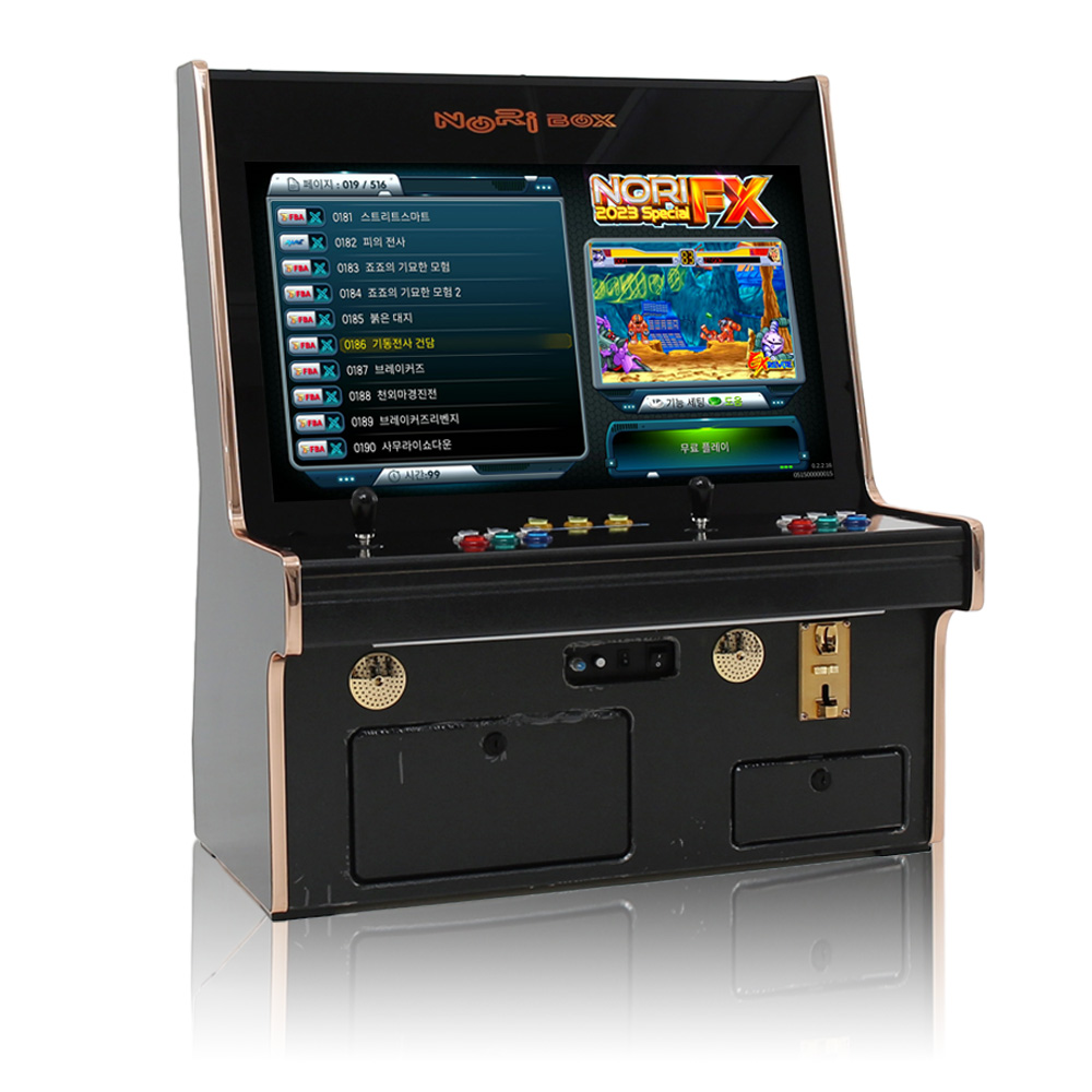 노리박스 신형FX 32+ 좌식형 강화유리 블랙 오락실게임기 가정용오락기