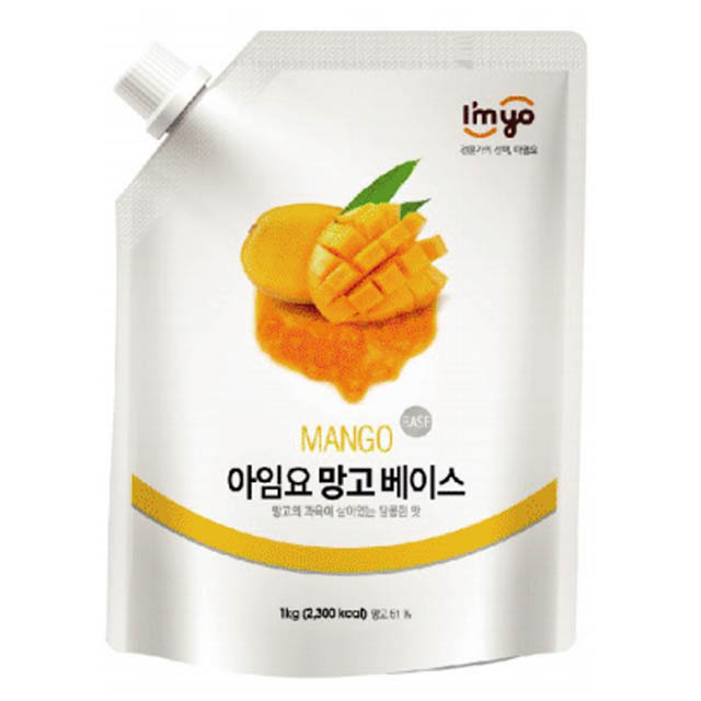 아임요 망고베이스 리플잼 1kg 망고스무디 음료베이스 카페재료 베이킹 - 상품 이미지