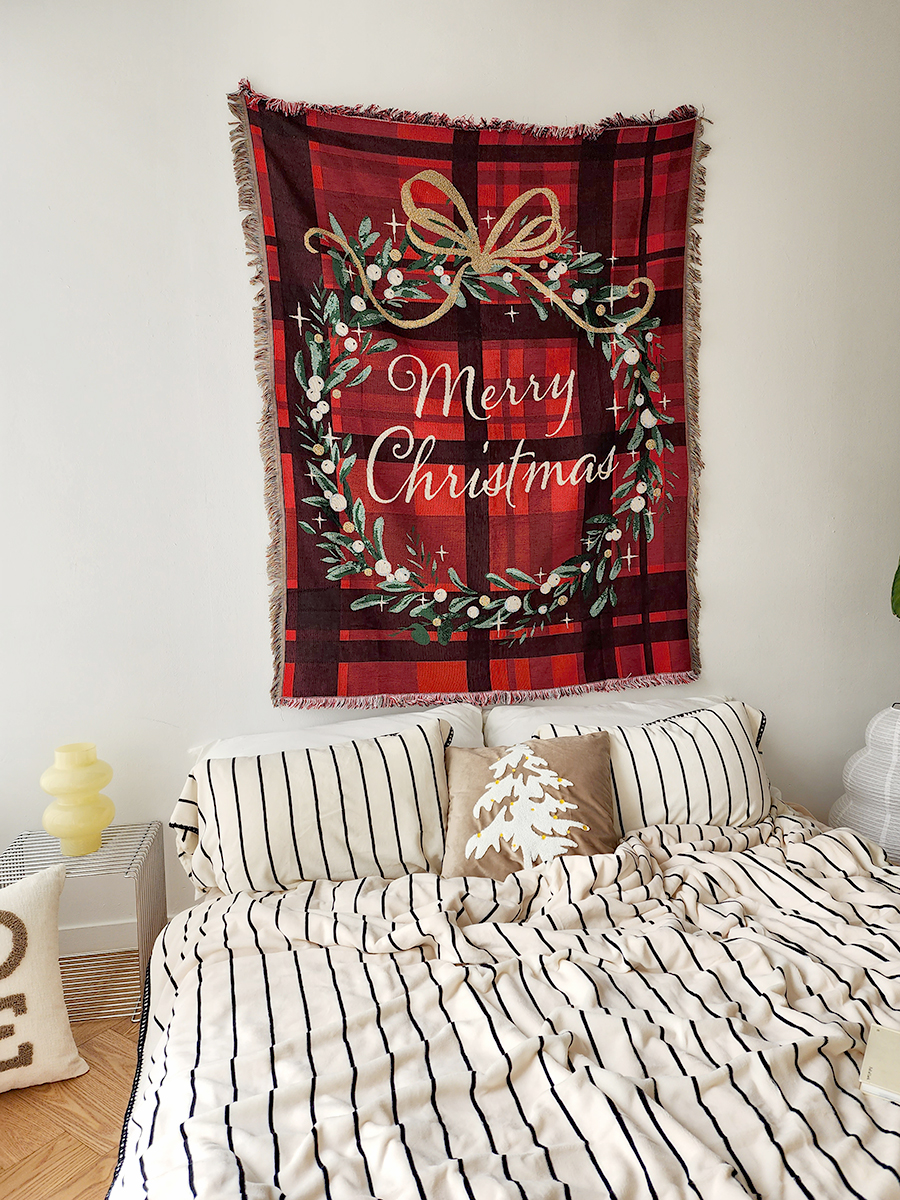블랑쉬 merry christmas 빈티지 블랭킷 메리크리스마스 빈티지 담요 상세 이미지 18