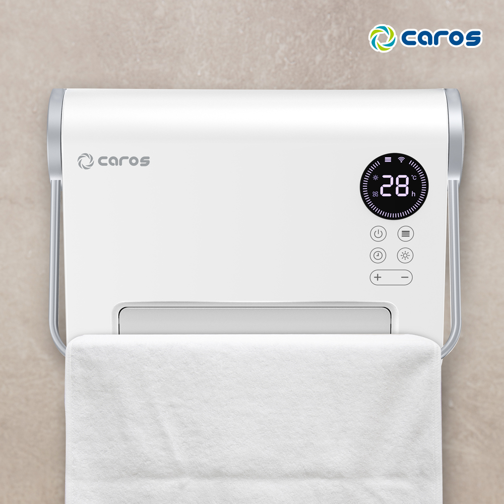 캐로스 욕실 온풍기 화장실 벽걸이 PTC 히터 난방기 리모컨