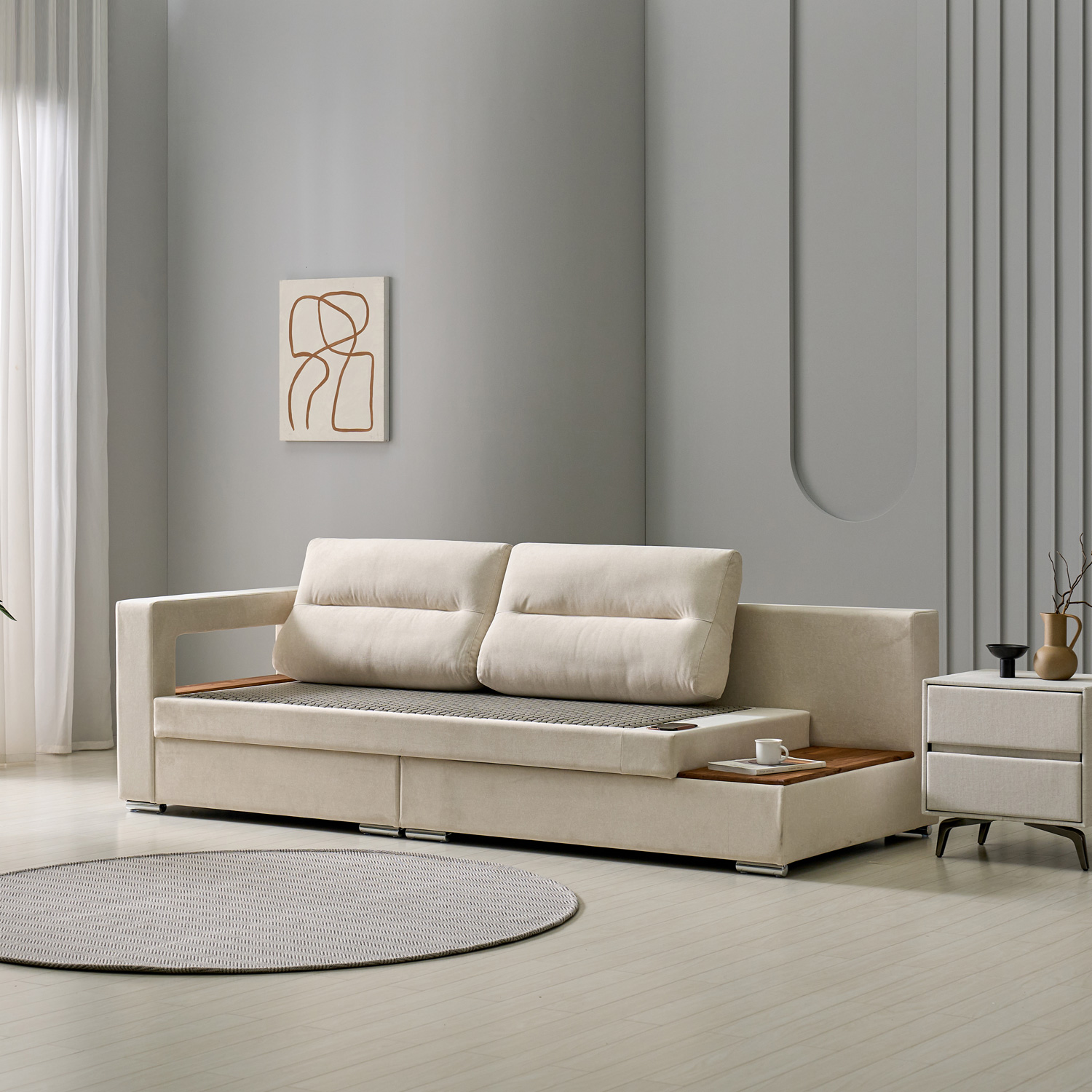 가보건강침대 황토 밀양흙침대 세라믹볼 세라믹스 돌침대 소파 F모네SE