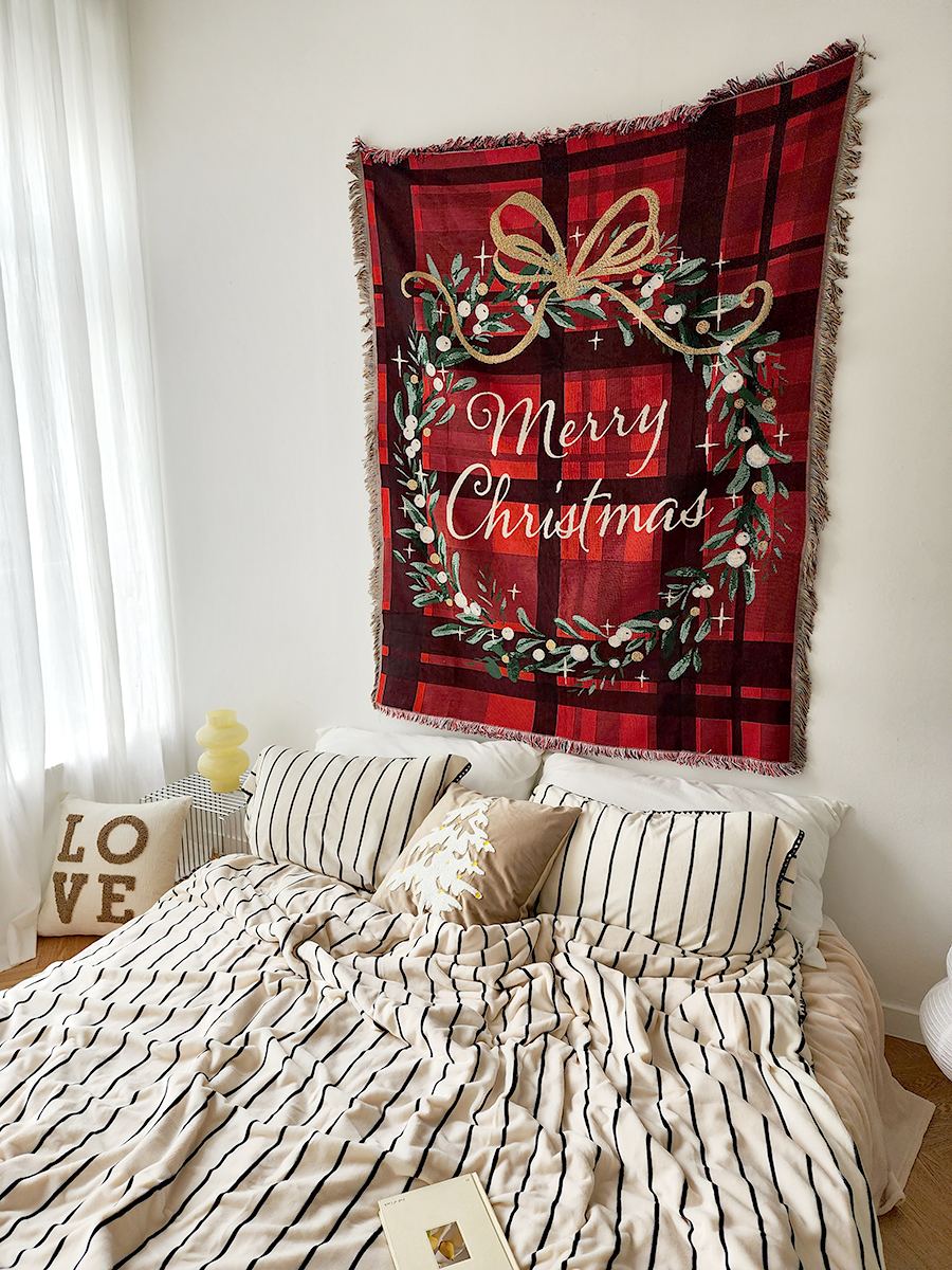 블랑쉬 merry christmas 빈티지 블랭킷 메리크리스마스 빈티지 담요 상세 이미지 19