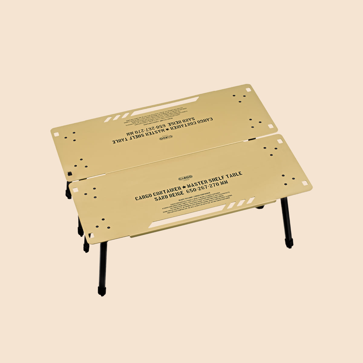 카고컨테이너 마스터 쉘프 테이블 캠핑 차박 선반 좌식 사이드 보조 2단
