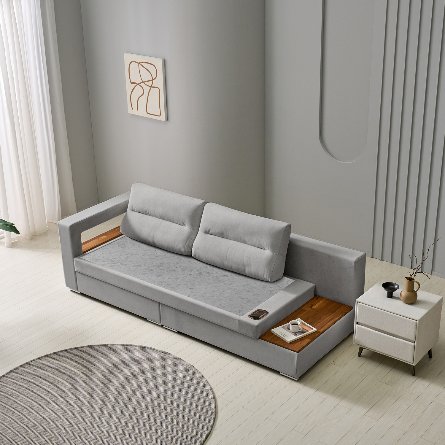 가보건강침대 황토 밀양흙침대 세라믹볼 세라믹스 돌침대 소파 F모네SE