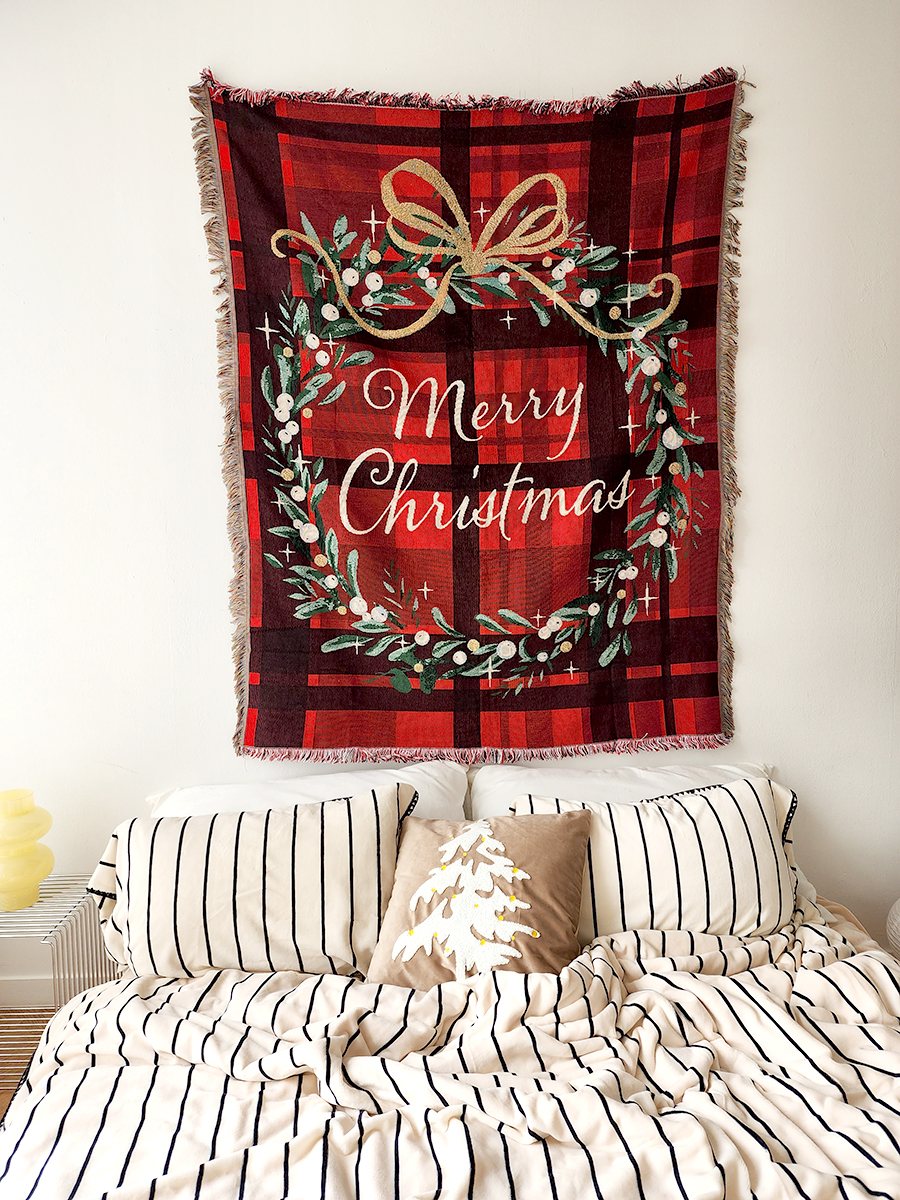 블랑쉬 merry christmas 빈티지 블랭킷 메리크리스마스 빈티지 담요 상세 이미지 33