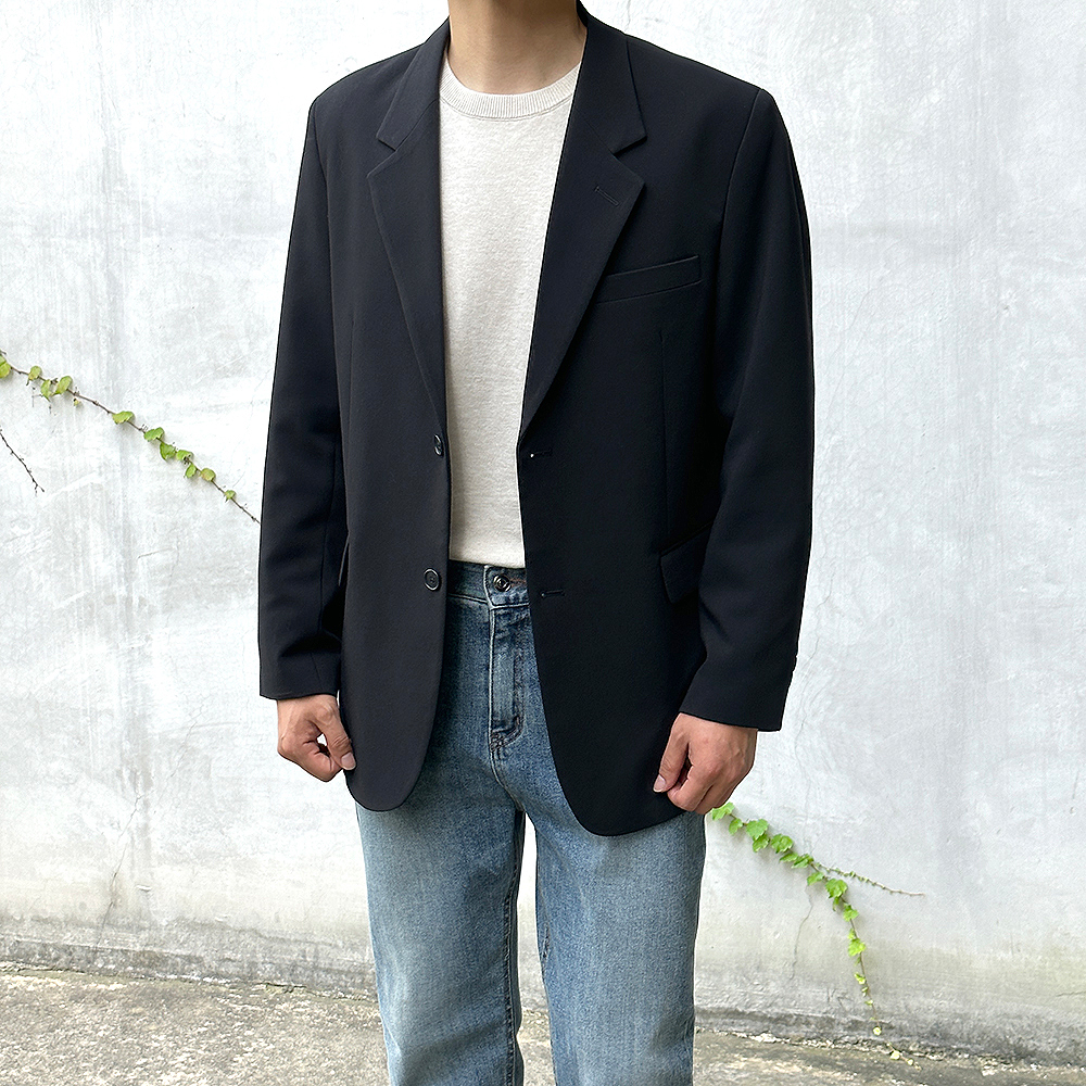 남자블레이저 캐주얼 정장 싱글 마이 남성오버핏자켓 이미지 2