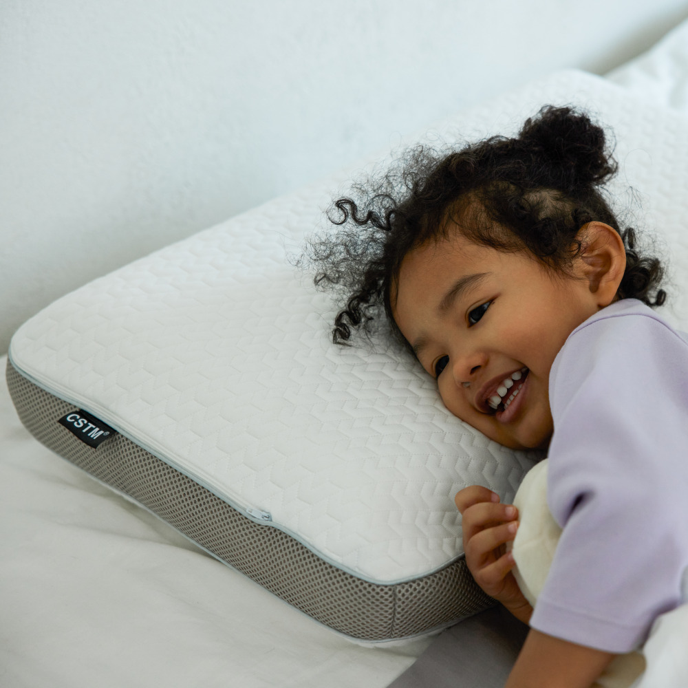 CSTM 맞춤형 경추베개 숙면 수면 목디스크 낮은 높이조절 3단 커스텀 베개