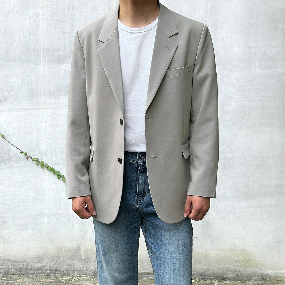 남자블레이저 캐주얼 정장 싱글 마이 남성오버핏자켓 이미지 3