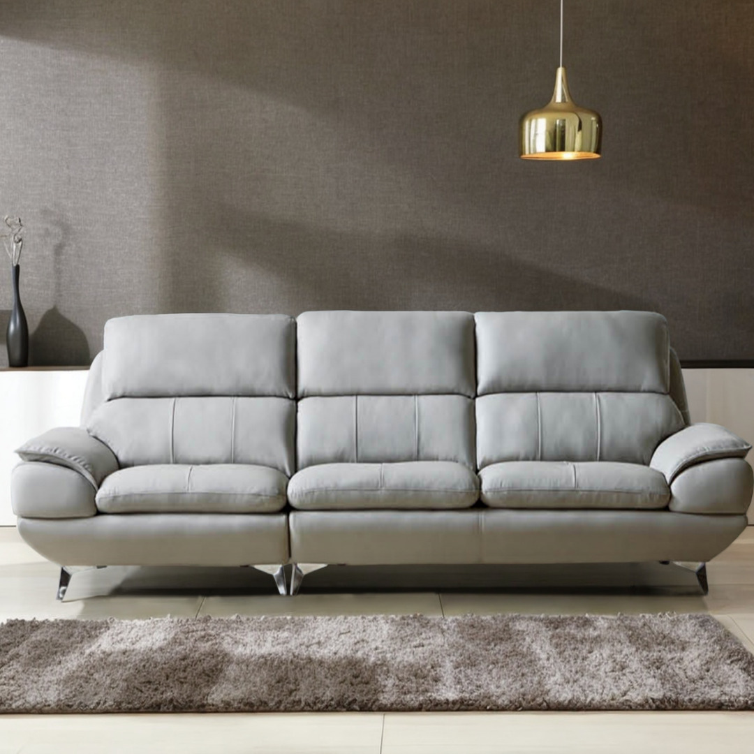 물소가죽쇼파 넓은쇼파 천연가죽 3인용