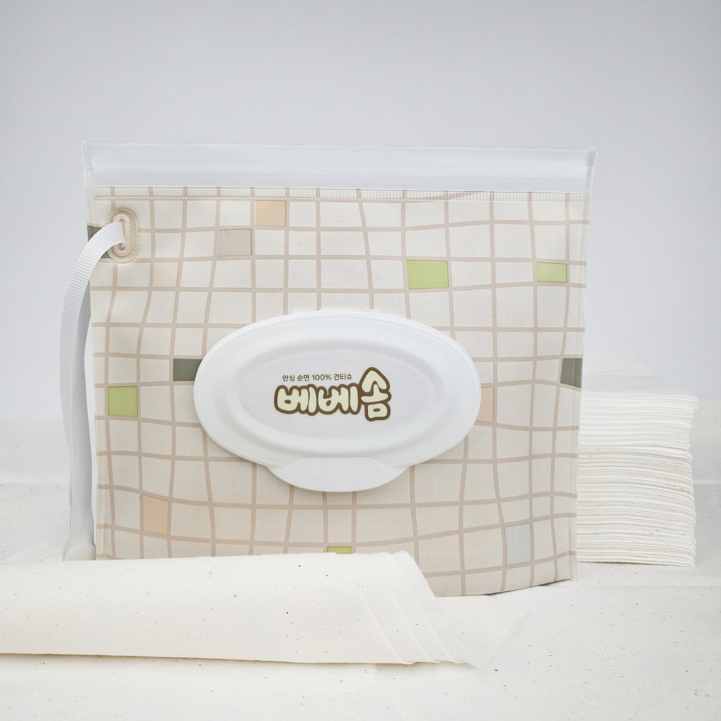 베베솜 건티슈 무표백 순면 신생아건티슈 아기물티슈 10매 15개