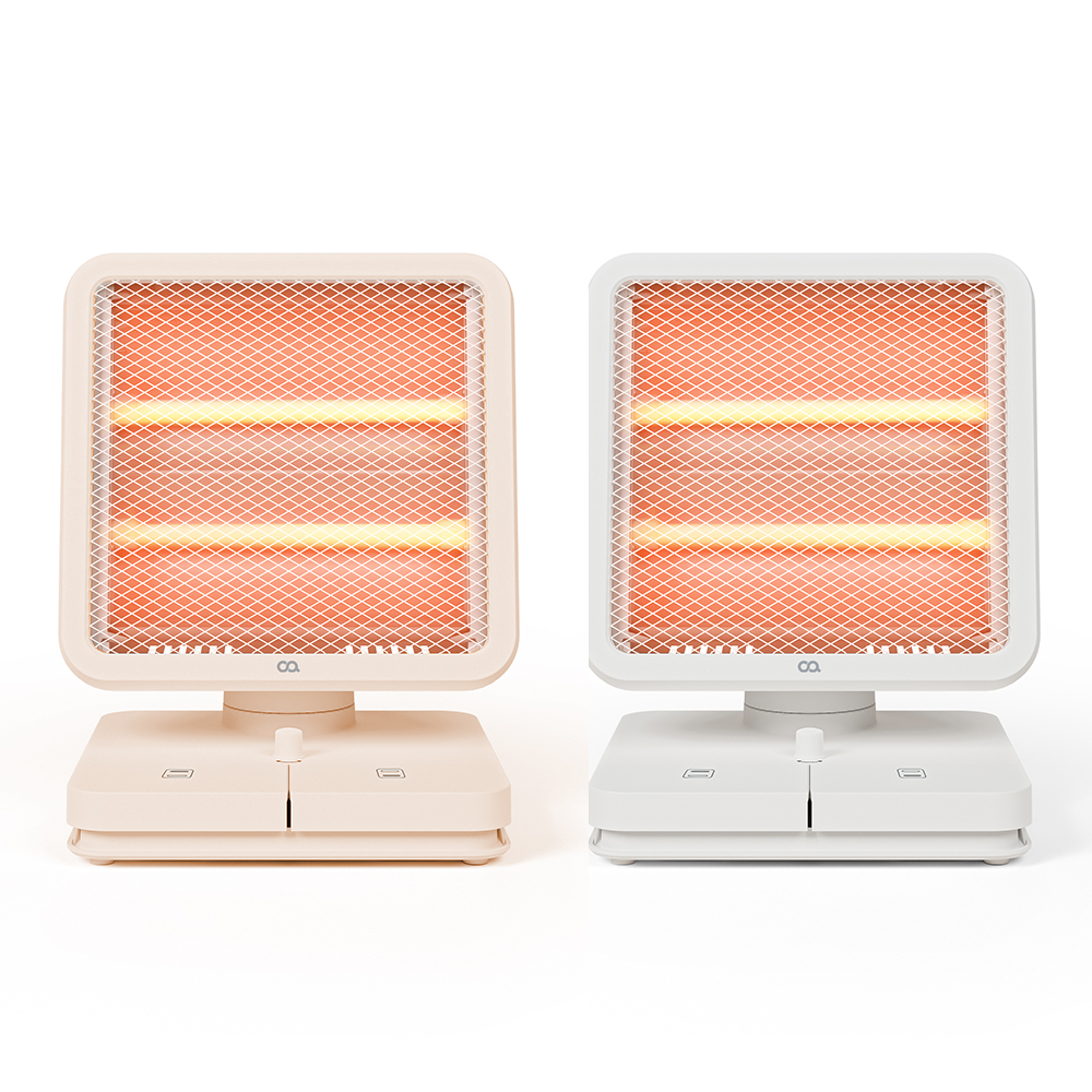 오아 미니 전기 히터 무취 무연 무소음 듀얼램프 사무실 간편 풋터치 발난로