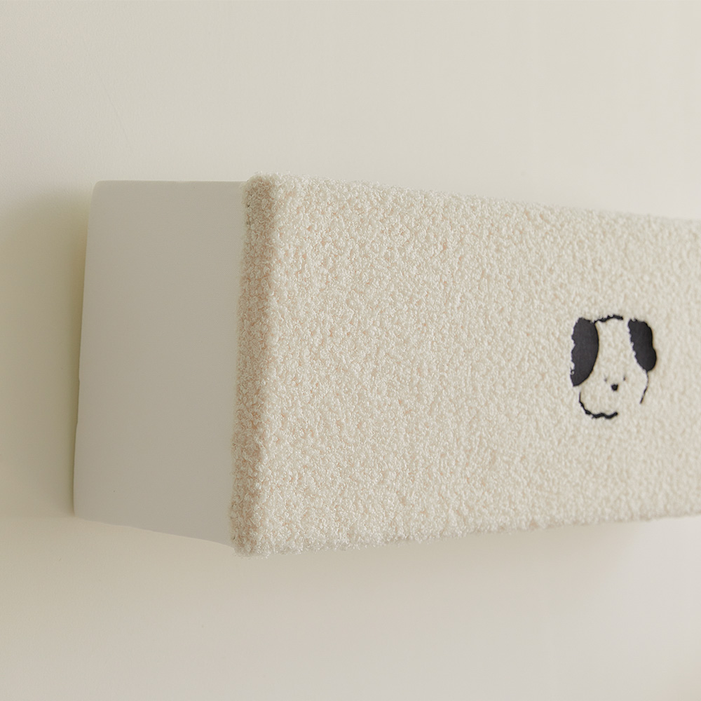 [단독] 투인원 에어컨커버 귀여운 부클 퍼피 가리개 스탠드 원형 벽걸이 SS 세트