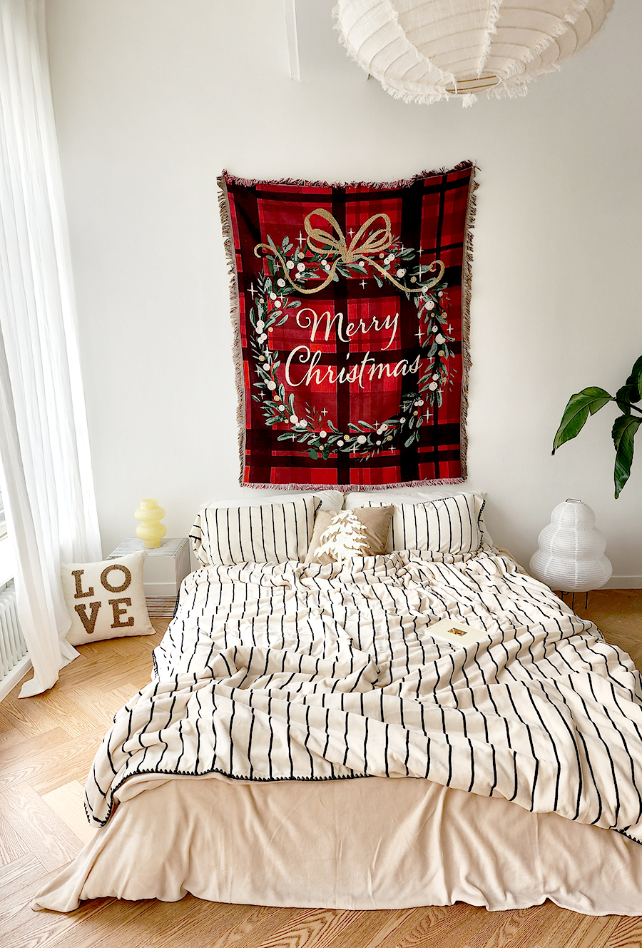 블랑쉬 merry christmas 빈티지 블랭킷 메리크리스마스 빈티지 담요 상세 이미지 26