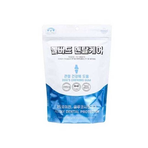 강아지 치석제거 가수분해 츄 벨버드 덴탈케어 관절건강 - 상품 이미지