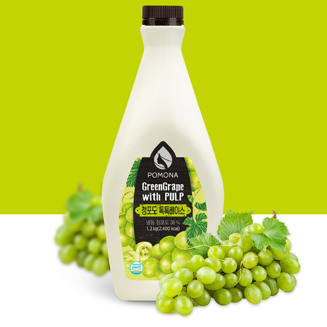 포모나 톡톡베이스 청포도에이드 1.2kg 카페음료베이스+행주지원