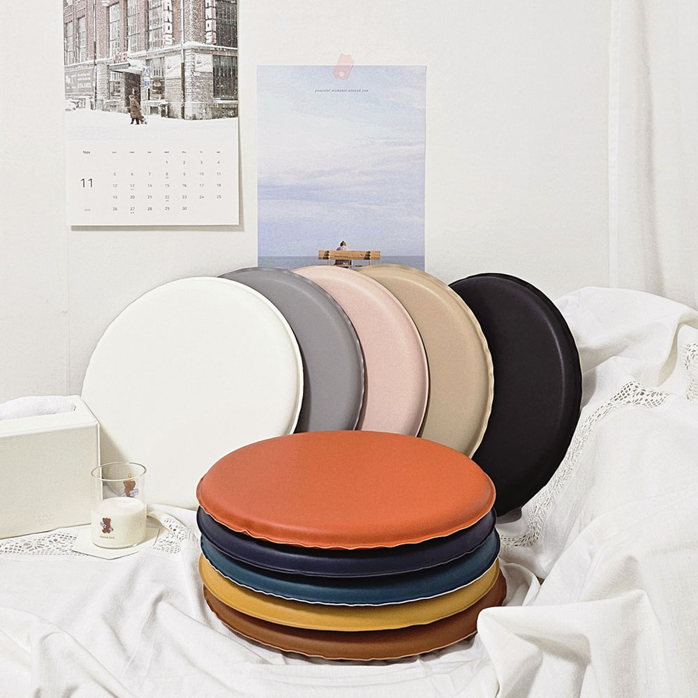 가죽 원형방석 식탁의자 벤치의자 방석