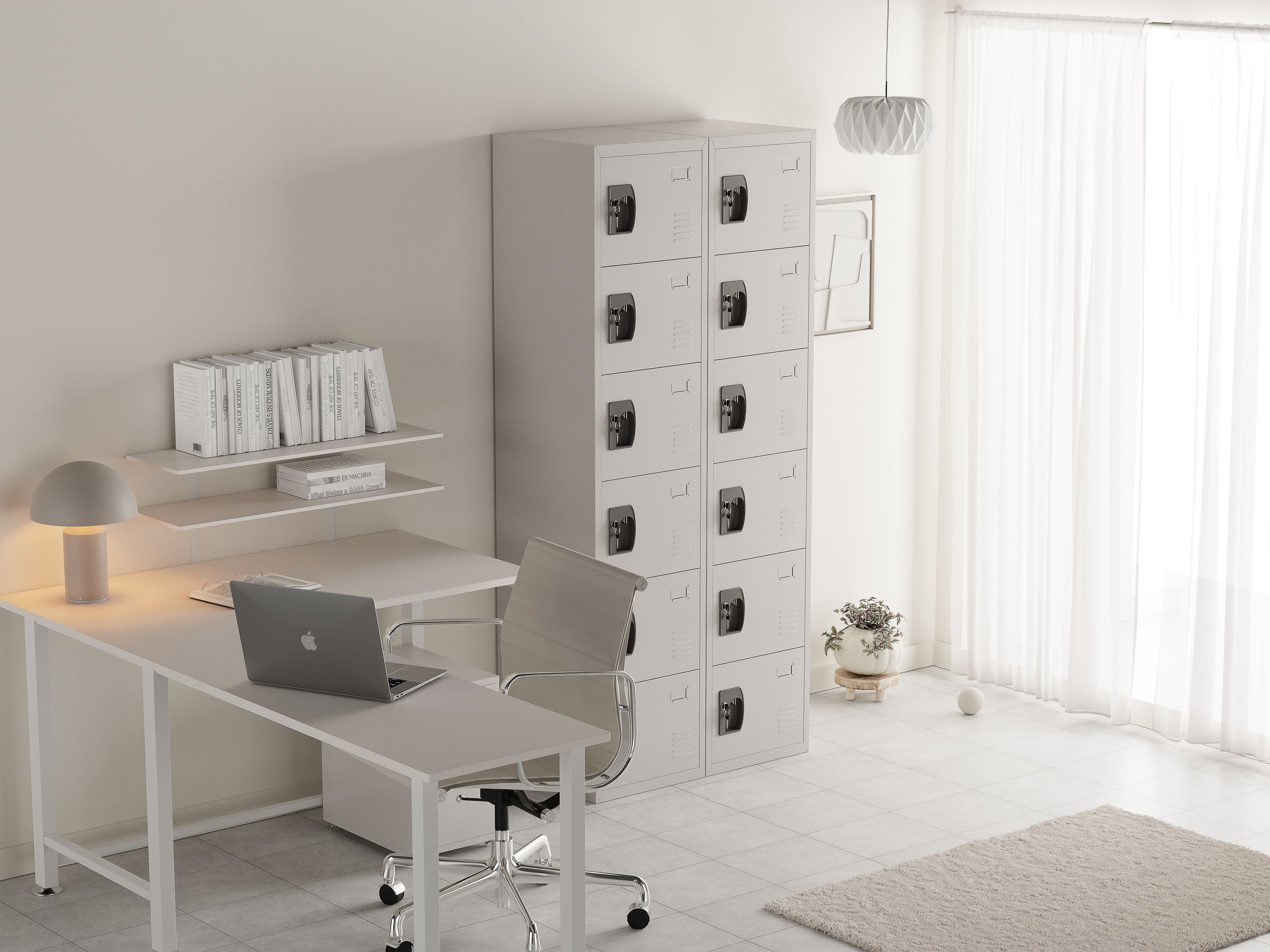 철제 캐비넷 2단 개인 철제 사물함 학교 사무용 캐비넷 옷장