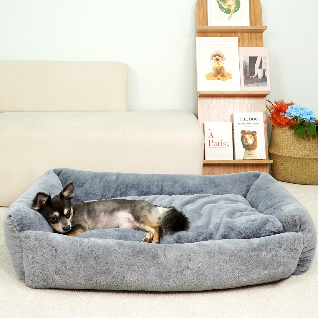 개과천선 카소 애견 강아지 방석 슬개골 예방 마약방석 고양이 겨울용 다크 그레이 대형