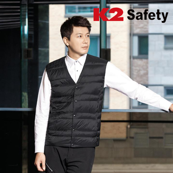 K2 세이프티 등산 조끼 패딩 근무 거위깃털 겨울 워크웨어 21VE-F609R - 상품 이미지