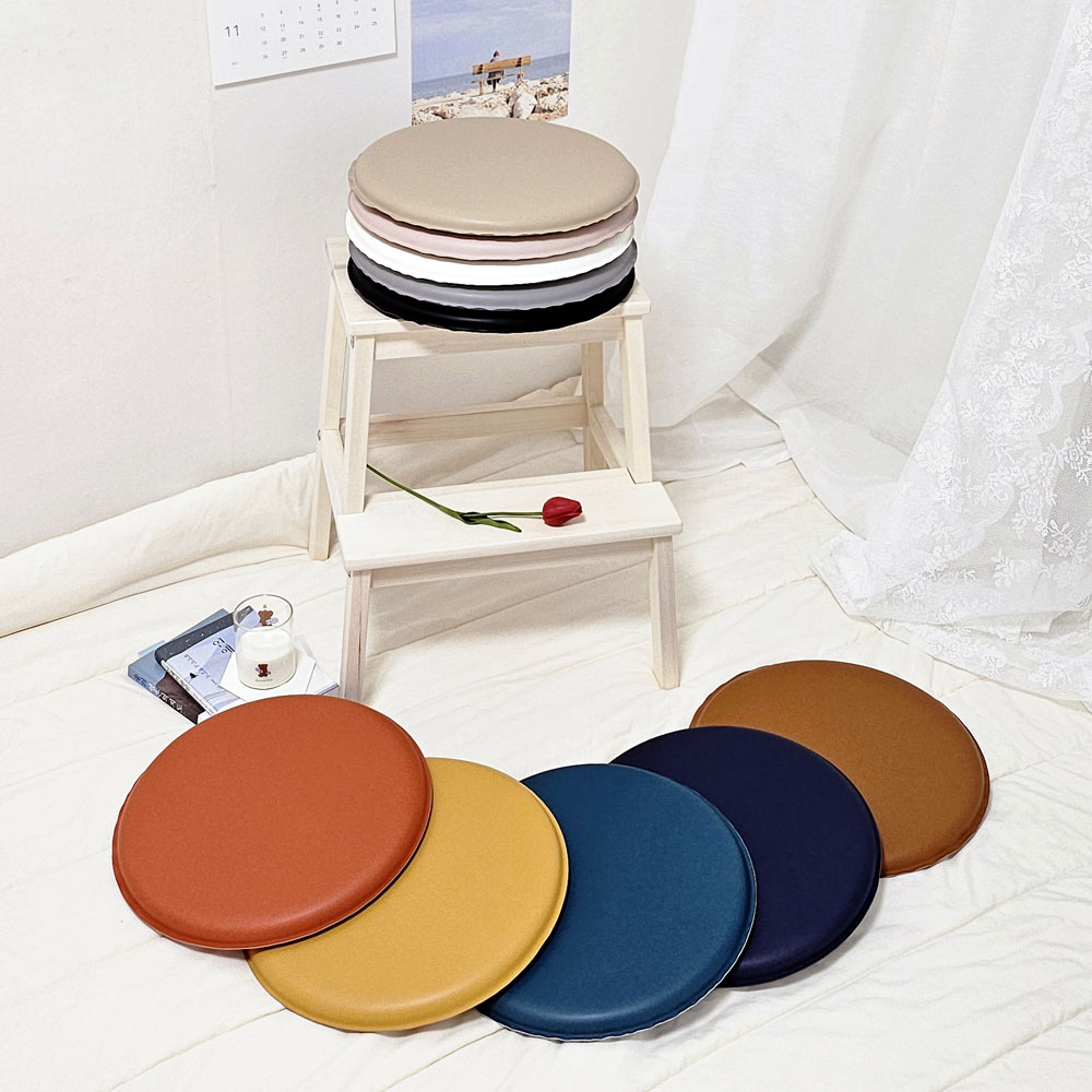 가죽 원형방석 식탁의자 벤치의자 방석