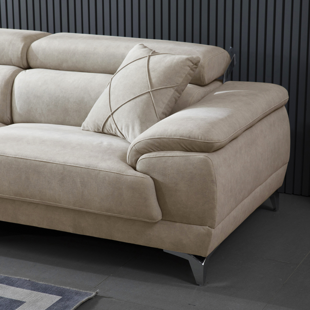 서광퍼니처 소네트 조야 아쿠아텍스 패브릭 코너형 쇼파 소파 sk 연그레이, 4인용