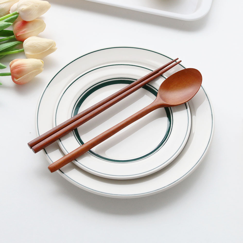 옻칠 우드 나무 숟가락 젓가락 수저세트 5type 내츄럴