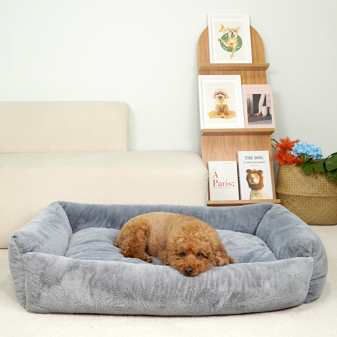 개과천선 카소 애견 강아지 방석 슬개골 예방 마약방석 고양이 겨울용 다크 그레이 대형