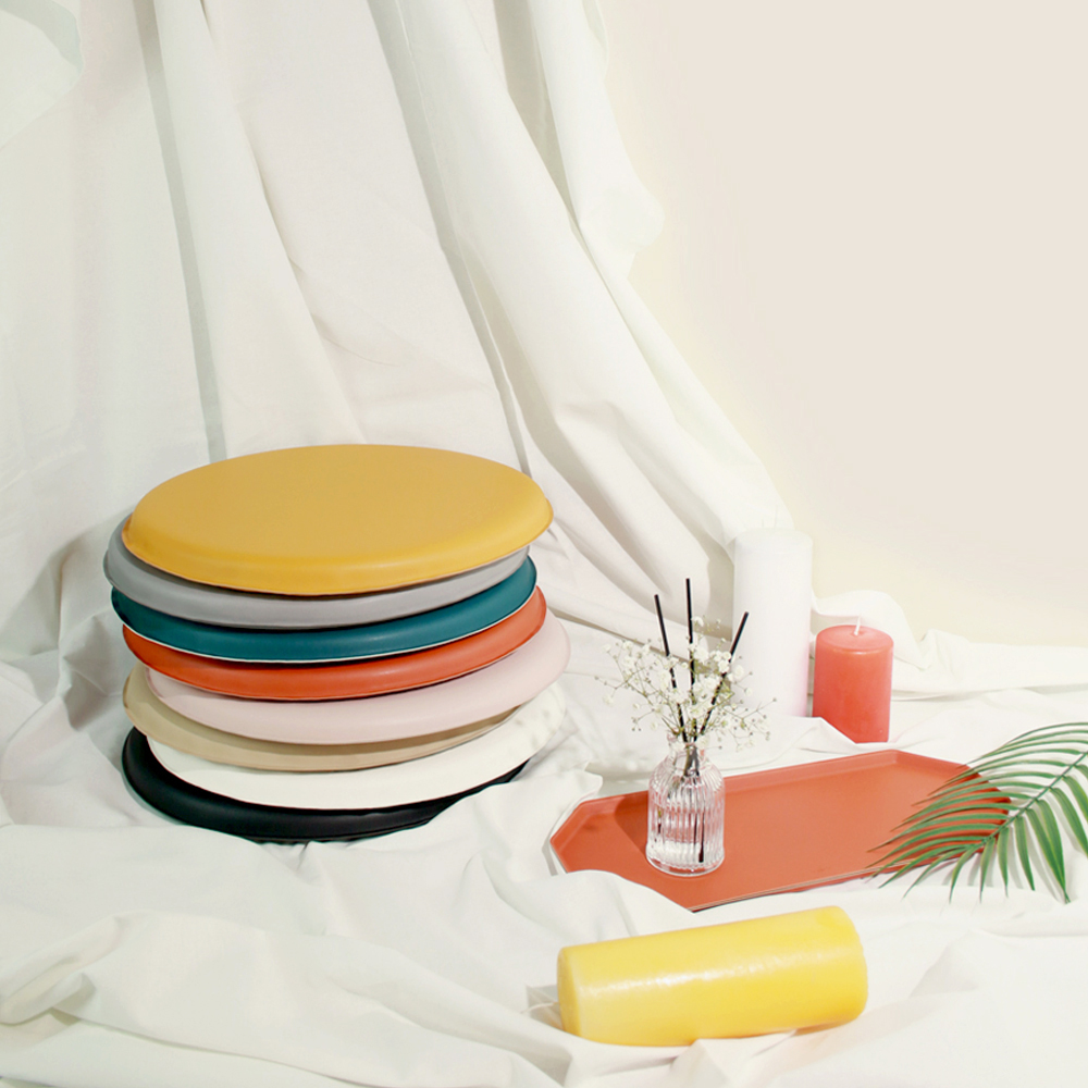 가죽 원형방석 식탁의자 벤치의자 방석