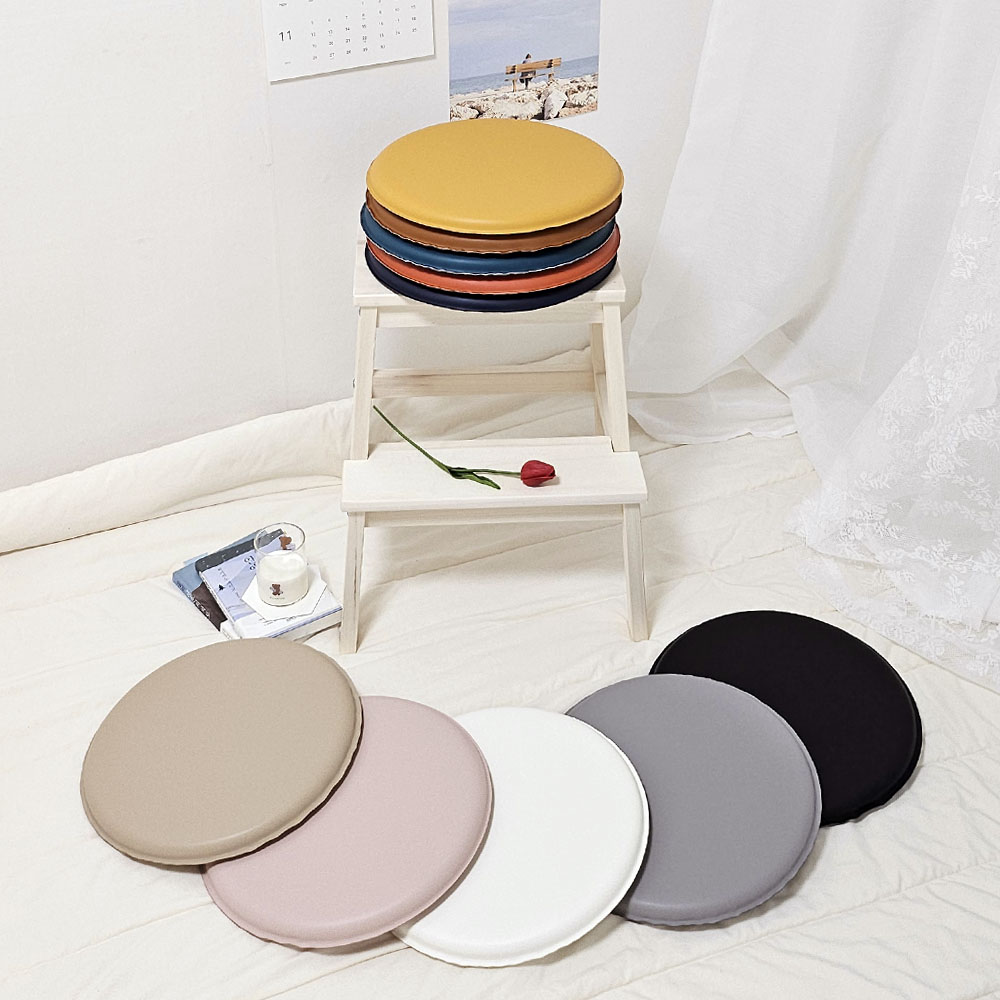 가죽 원형방석 식탁의자 벤치의자 방석