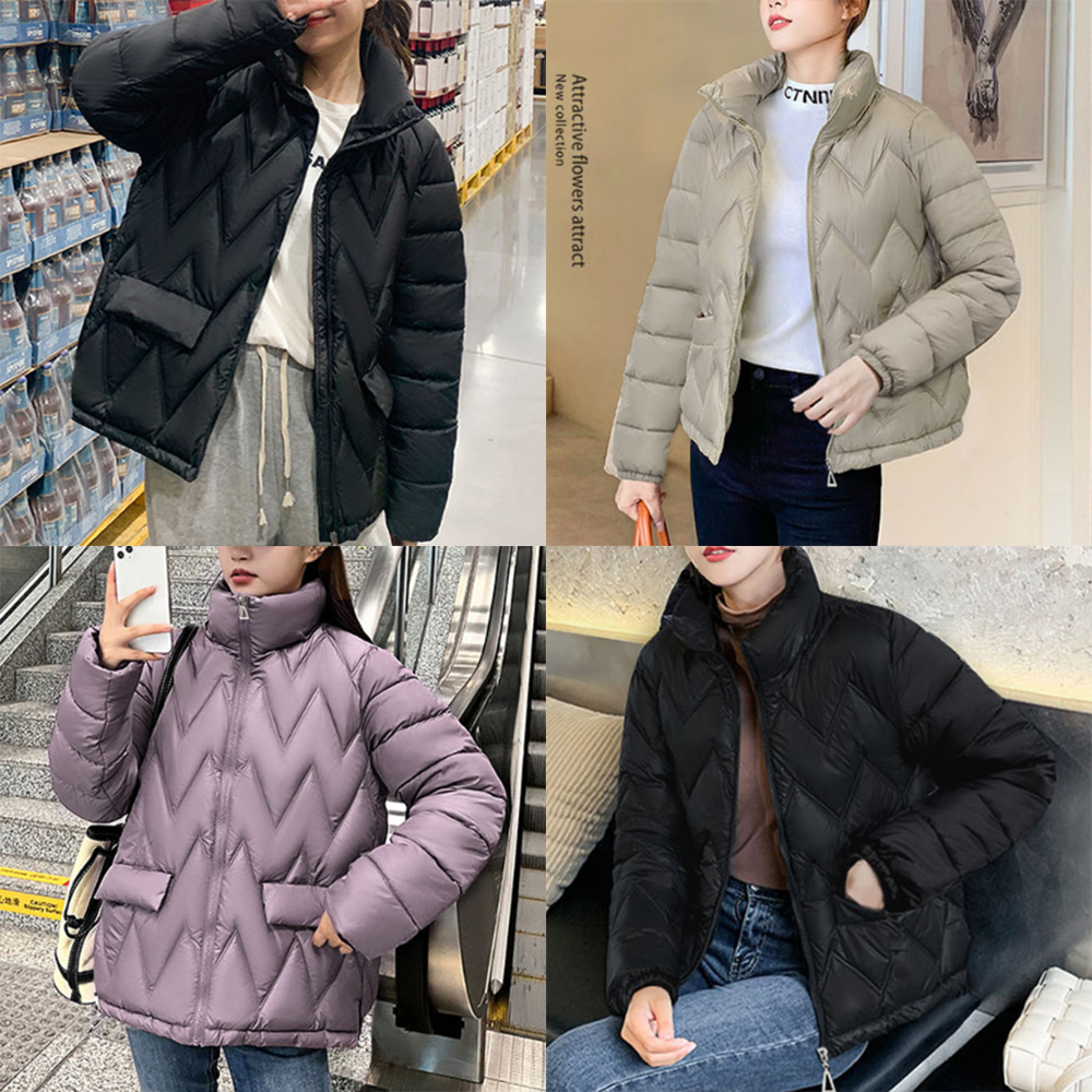패딩 숏 겨울 간절기 봄 가을 여성 여자 잠바 점퍼 아우터 경량 가벼운 캐쥬얼 따뜻한 이미지