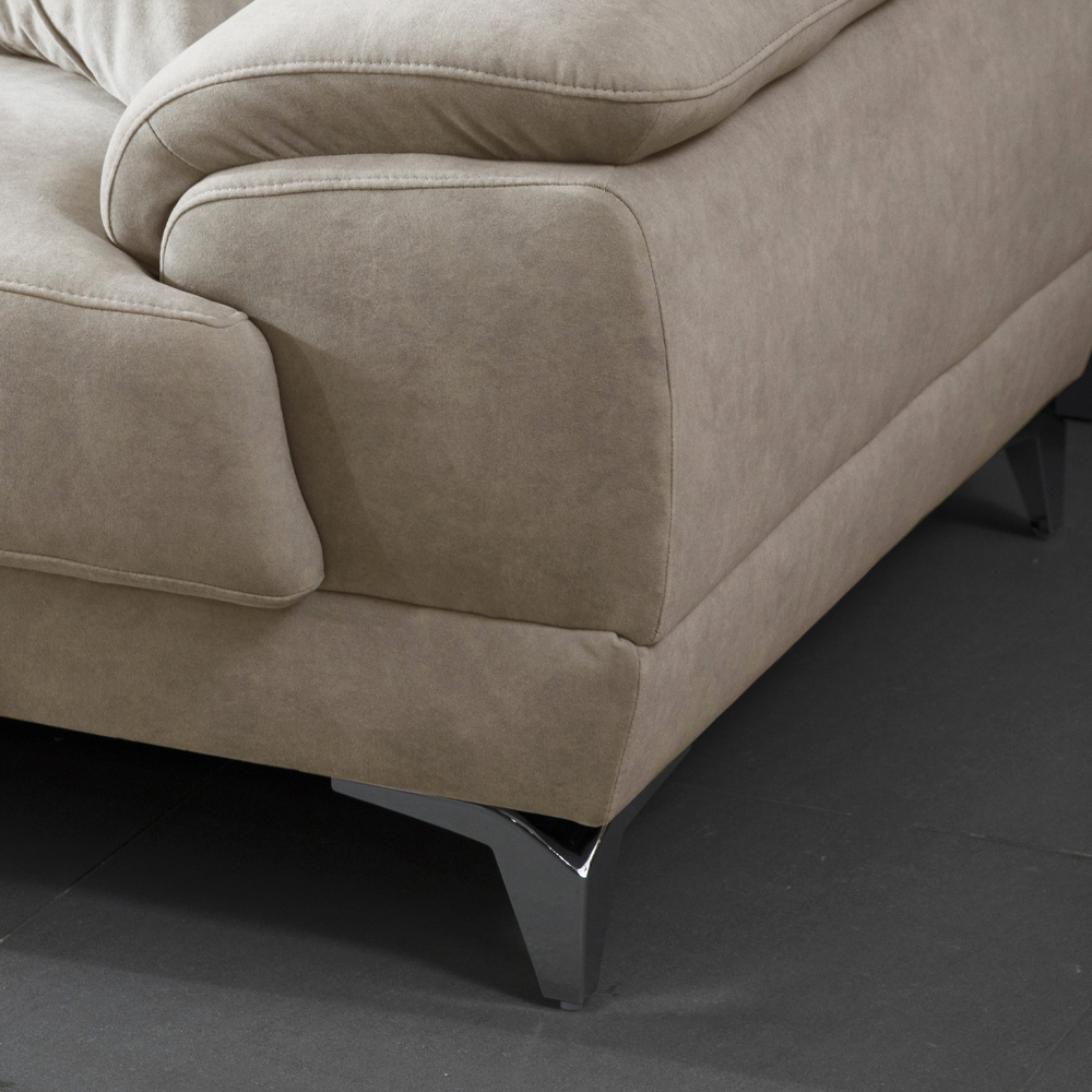 서광퍼니처 소네트 조야 아쿠아텍스 패브릭 코너형 쇼파 소파 sk 연그레이, 4인용