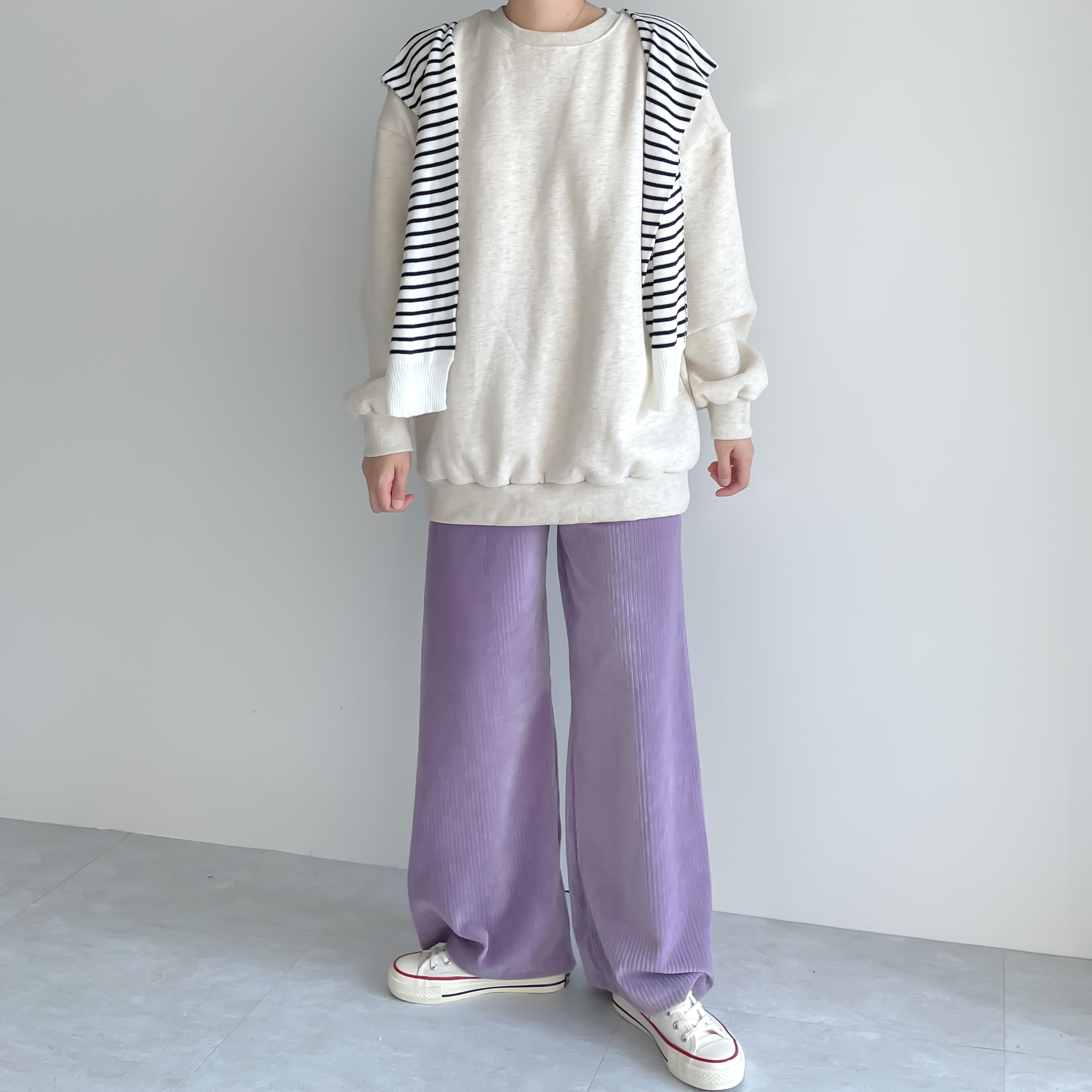 골덴통바지 벨로아와이드팬츠 벨로아팬츠 이미지 4