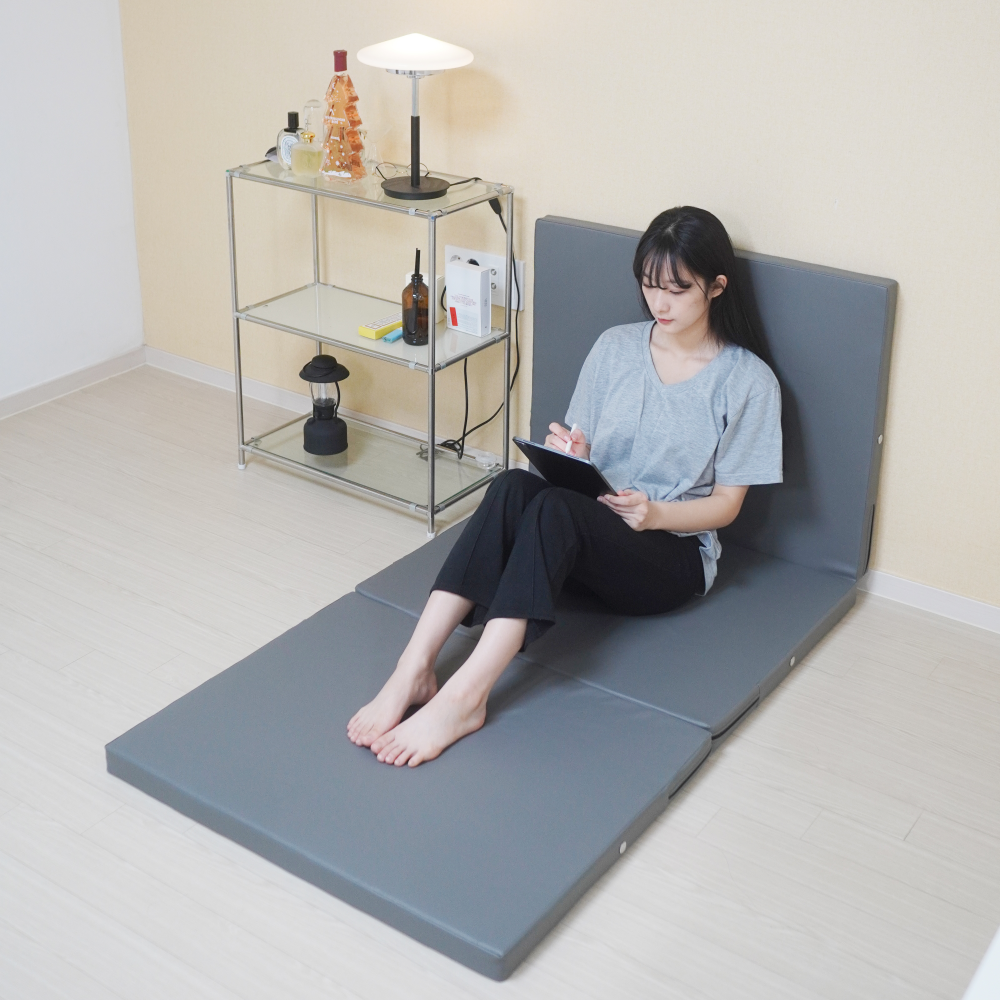 딥코어 접이식 매트리스 3단 1인용 바닥 수면 단단한 매트 5cm MS