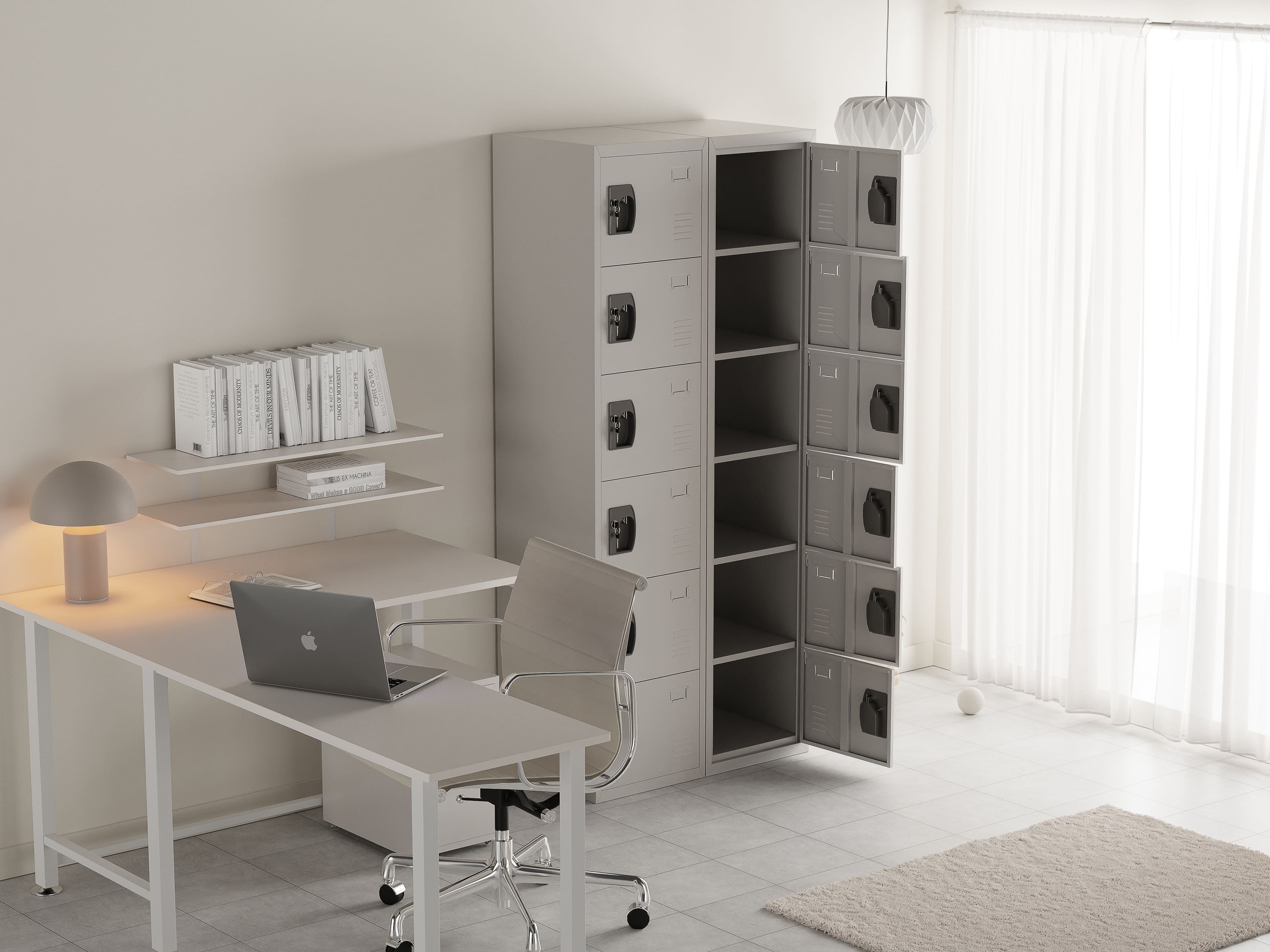 철제 캐비넷 2단 개인 철제 사물함 학교 사무용 캐비넷 옷장