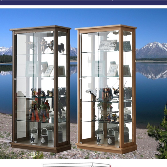고급 장식장 화이트 엔틱 장식장 트로피 상패진열장 유리전시장