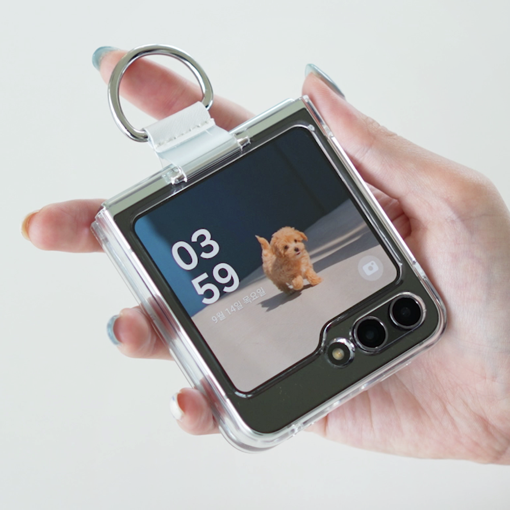 갤럭시 Z플립5 케이스 투명 클리어 링 제트플립5