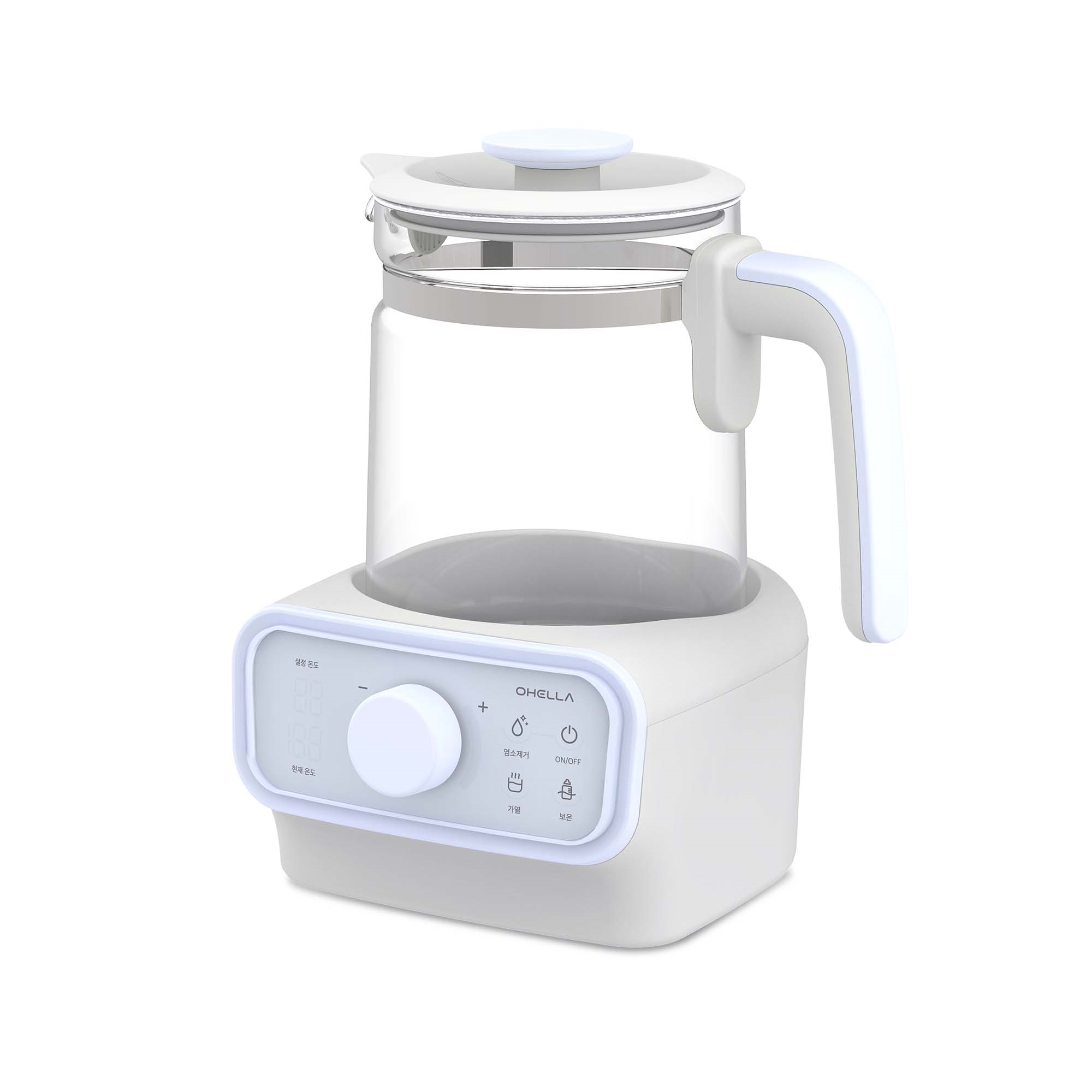 오엘라 온도조절 전기포트 커피 포트기 분유포트 대용량 유리 보온 주전자 티메이커
