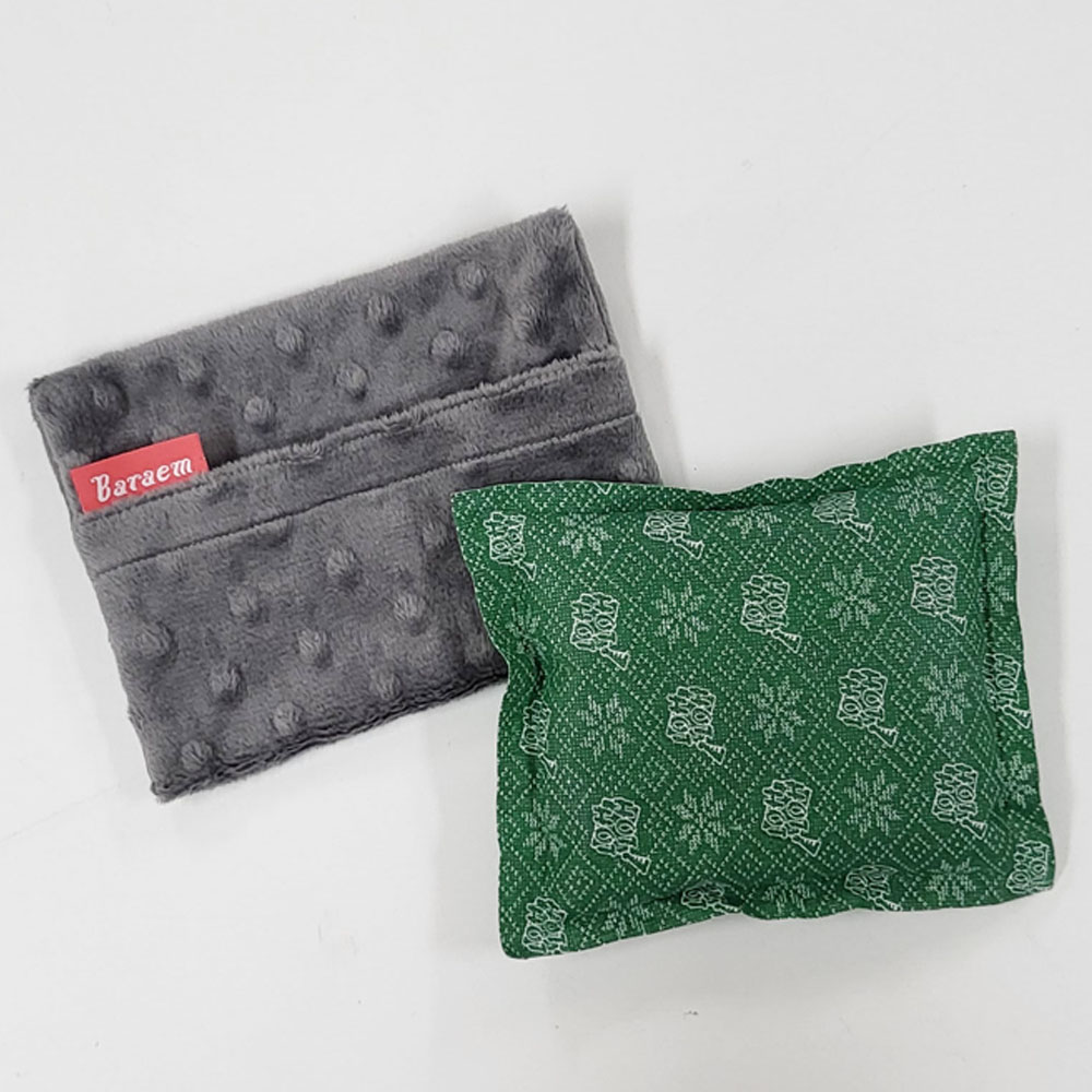 바램 핫팩 파우치 손난로 대형 150g 극세사 그레이