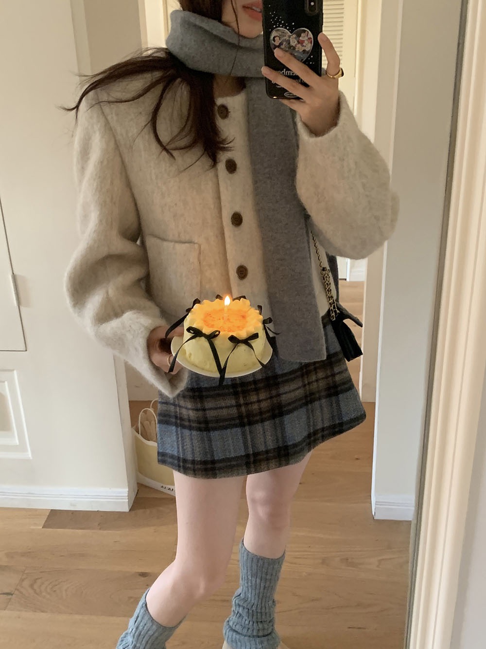 모리아 여성 모헤어 부클 헤어리 겨울자켓 (2color) 하객룩 이미지 2