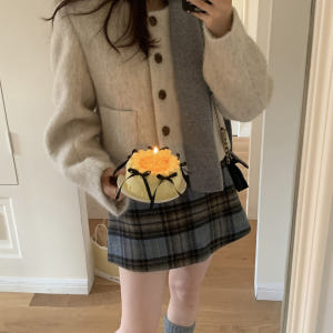 모리아 여성 모헤어 부클 헤어리 겨울자켓 (2color) 하객룩 착용 후기 | 사이즈/핏 총정리 - 상품 이미지 2