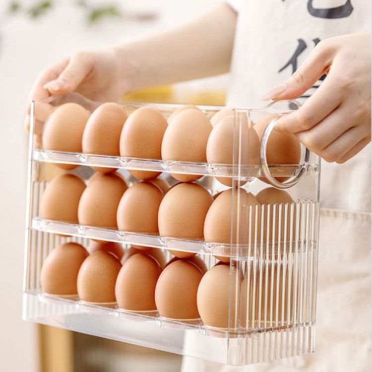 스토리빙 폴딩 계란 보관함 3단 에그 트레이 30구