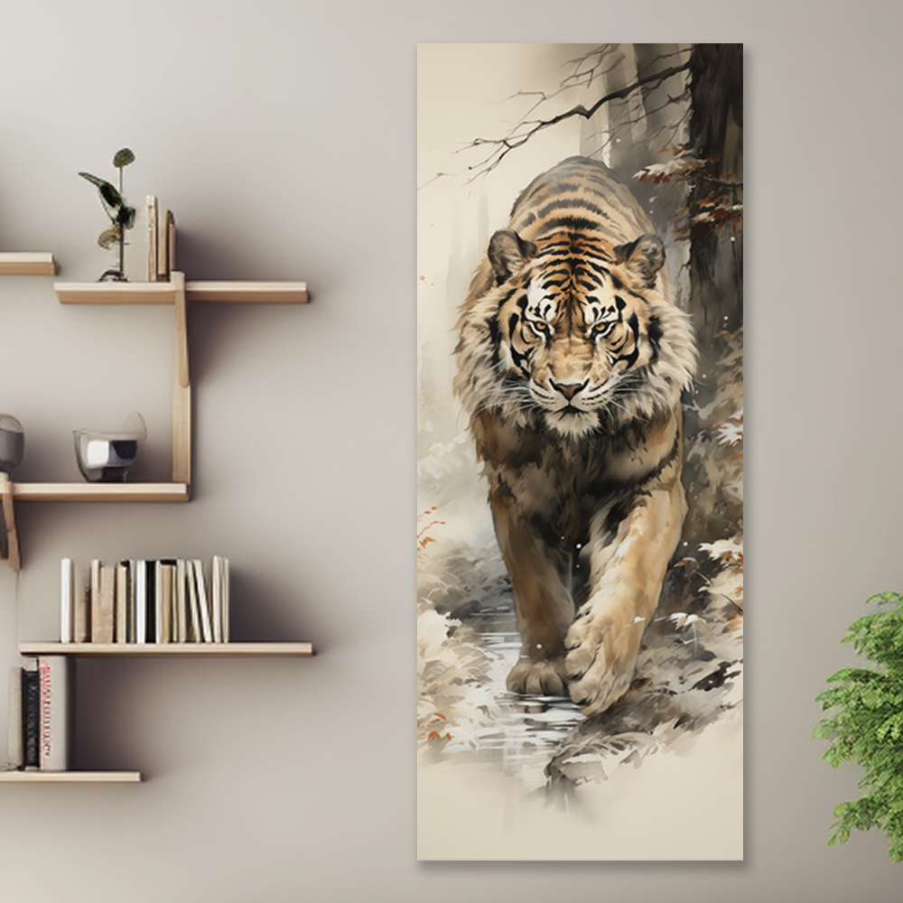 용맹호랑이 60x150cm 캔버스 액자 호랑이그림 - 상세 이미지 2