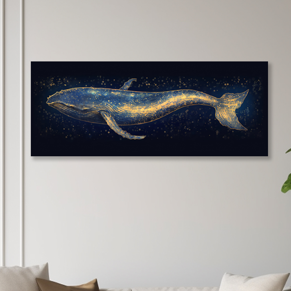 희망 고래 150x60cm 캔버스 액자 - 상세 이미지 2