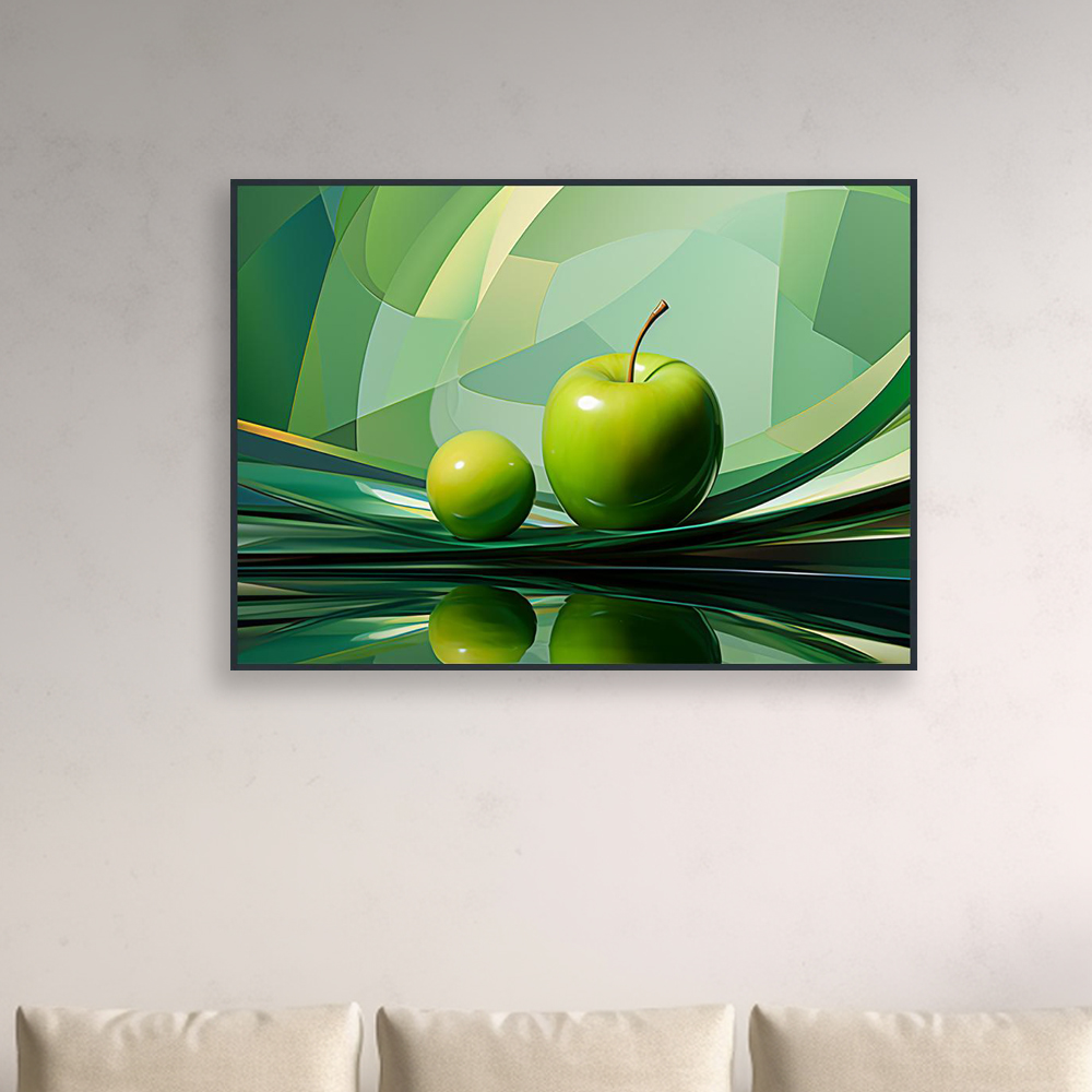 재물운 빨간사과 A3 42X29.7cm 무광화이트 알루미늄액자 사과그림 인테리어 - 상세 이미지 4