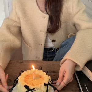 모리아 여성 모헤어 부클 헤어리 겨울자켓 (2color) 하객룩 착용 후기 | 사이즈/핏 총정리 - 상품 이미지 4