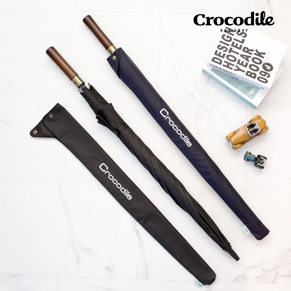 1+1기획세트/크로커다일 모던브로 라인 2단 3단 자동 우산 고급 장우산+6014K 장우산