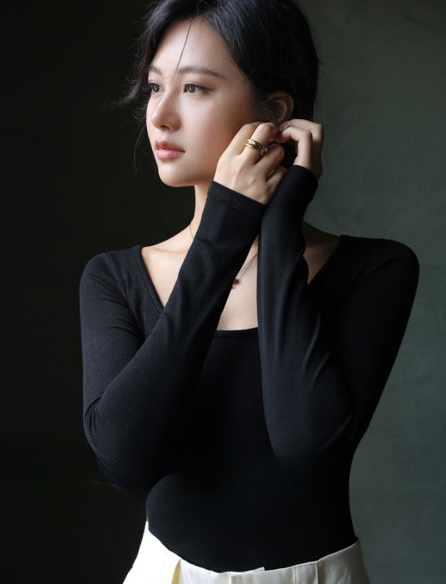 쫀쫀한 유넥 슬림 모달 긴팔 골지 데일리 이너티 4color - 상세 이미지 4
