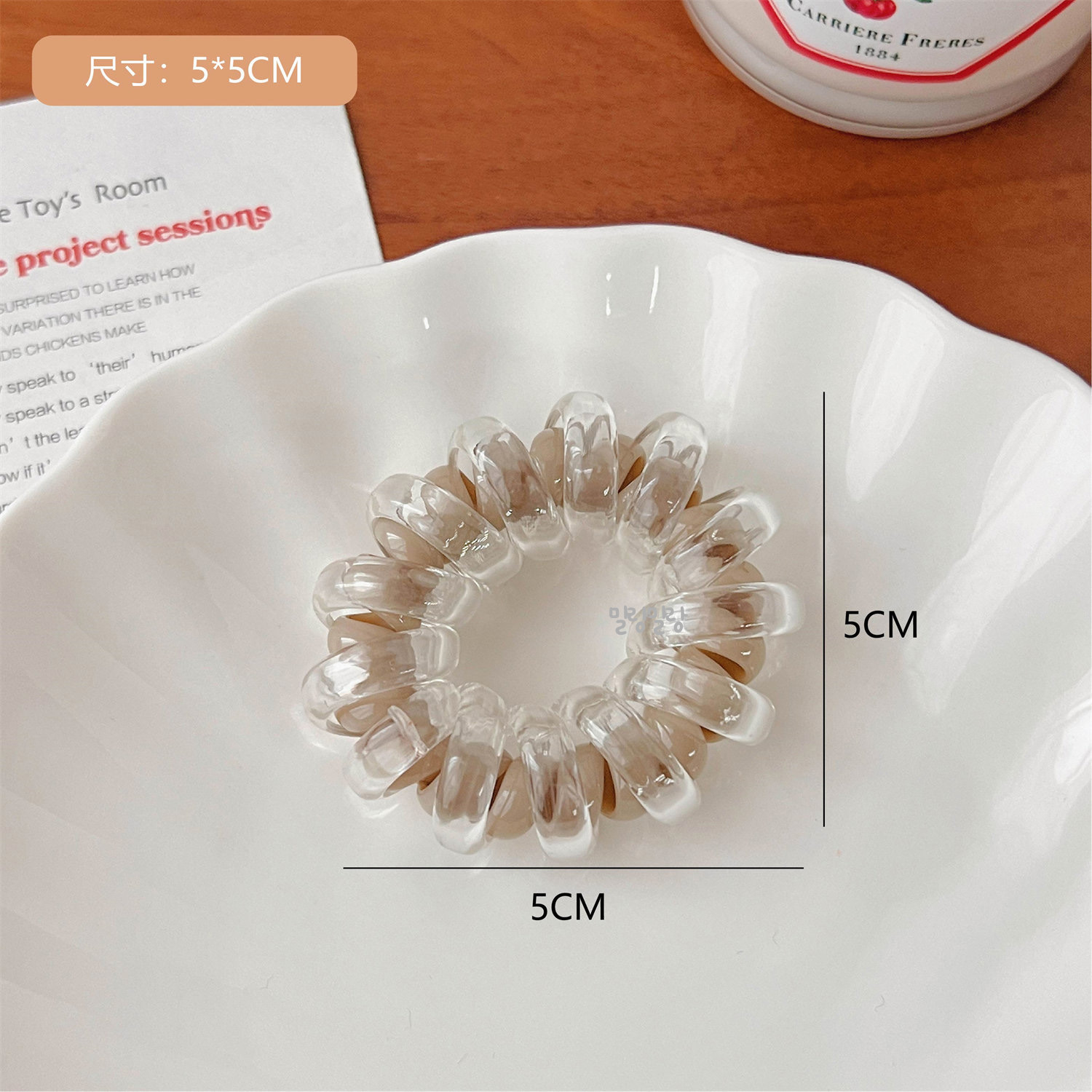 스프링머리끈 전화선 레이어 자국안남는 컬러고무줄 - 상세 이미지 5