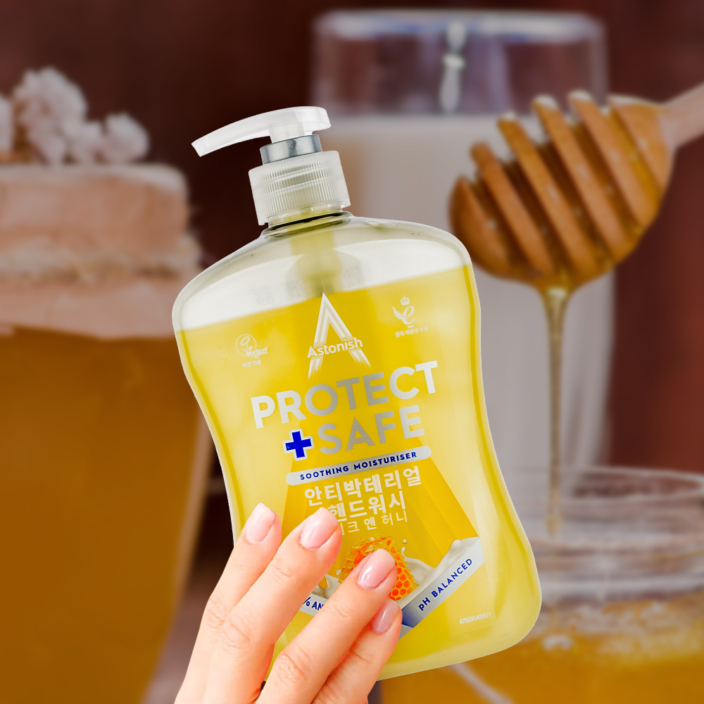 [본사] 아스토니쉬 밀크앤허니 항균핸드워시 저자극 액체비누 고보습 손세정제 600ml