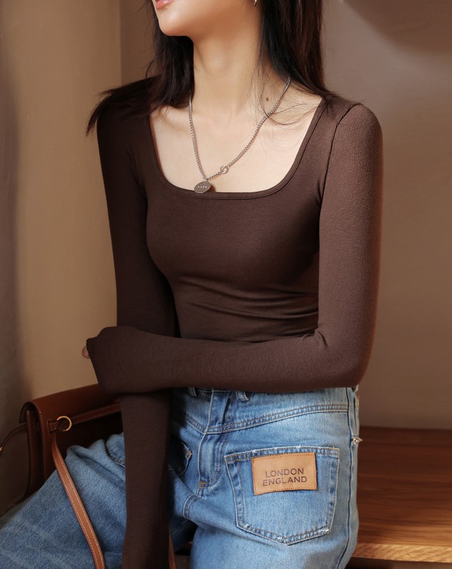 쫀쫀한 유넥 슬림 모달 긴팔 골지 데일리 이너티 4color - 상세 이미지 3